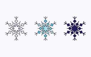 snöflinga linje och glyf ikon, vektor illustration