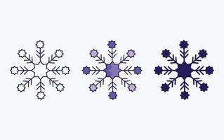 snöflinga linje och glyf ikon, vektor illustration
