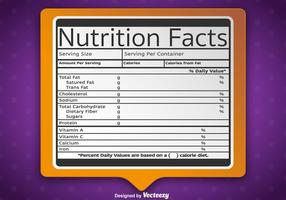 Vector Nutrition Facts Etikett