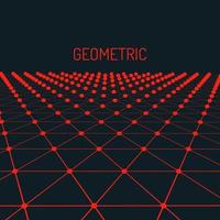 Geometrischer Hintergrund des Technologievektors. futuristisches Konzept. verbundene dreiecke mit punkten. vektor