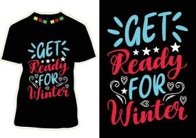 Winter zitiert T-Shirt-Design vektor