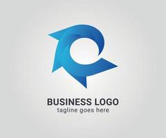 c-Buchstaben-Logo-Design für Unternehmen. blaues abstraktes c-Buchstaben-Logo. modernes c-buchstaben-logo-design.