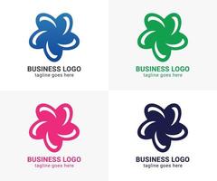 Logodesign für alle kreativen Unternehmen. farbenfrohes Logo-Design mit unterschiedlichen Farbvariationen. vektor