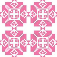 abstrakt rosa etnisk geometrisk sömlös mönster på vit bakgrund. stam- motiv årgång retro stil. vektor design dekorera bakgrund, ändlös textur, keramisk bricka fragment, tyg, vägg, textil.