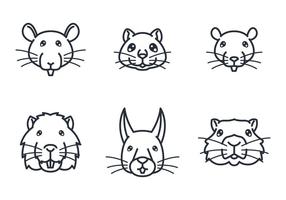 Rodent Face Icon vektor