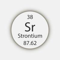 Strontium-Symbol. chemisches Element des Periodensystems. Vektor-Illustration. vektor