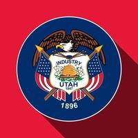 Flagge des Bundesstaates Utah. Vektor-Illustration. vektor