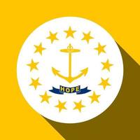 Rhode ö stat flagga. vektor illustration.