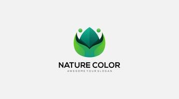 kreativer Lotus-Naturkasten-Blatt-Logo-Designvektor vektor