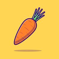 Karotten-Gemüse-Cartoon-Vektor-Symbol-Illustration vektor