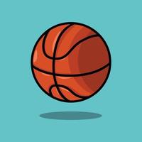 ein Basketball isoliert Cartoon-Symbol vektor