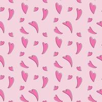 nahtlose Muster rosa Herzen in einem schönen Stil auf hellem Hintergrund. Vektorgrafik. Jahrgang nahtlose Blumenmuster. Stoff Vorlage. abstrakte Textur. vektor