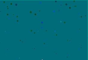 hellblaue, grüne Vektortextur im Poly-Stil mit Kreisen, Würfeln. vektor