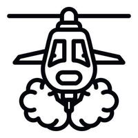 Wildfire-Helikopter-Symbol, Umrissstil vektor