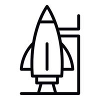 Raketenkampagnensymbol, Umrissstil vektor