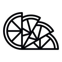 Zitronenkeil-Symbol, Umrissstil vektor