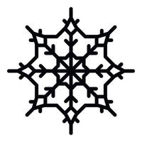 Natur-Schneeflocke-Symbol, Umrissstil vektor