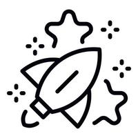 Raketen-Gaming-Symbol, Umrissstil vektor
