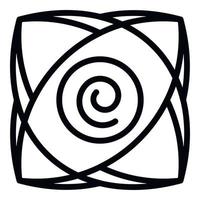 Spiralhypnose-Symbol, Umrissstil vektor