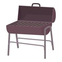 metall utegrill ikon, tecknad serie stil vektor