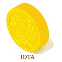 Iota-Symbol, isometrischer Stil vektor