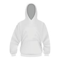 weißes Hoodie-Modell, realistischer Stil vektor