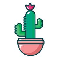 Cephalocereus-Kaktus-Symbol, Cartoon-Stil vektor