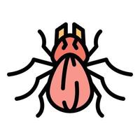 insekt ikon Färg översikt vektor