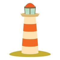 Leuchtturm-Symbol, Cartoon-Stil vektor