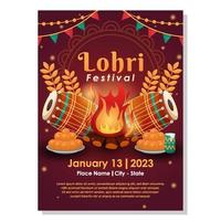 glückliche lohri-postervorlage vektor