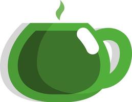 grön te, ikon, vektor på vit bakgrund.