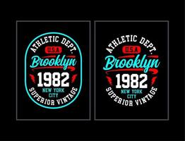 Brooklyn-Typografiedesign für T-Shirts vektor