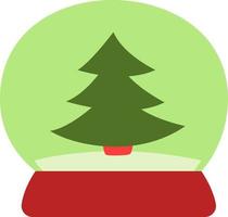 jul träd leksak, ikon, vektor på vit bakgrund.