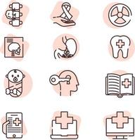 medizinische Diagnose, Symbol, Vektor auf weißem Hintergrund.
