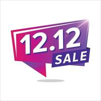 12.12 Verkauf lila Glanz Schaltfläche Vektor großen Verkauf des Jahres