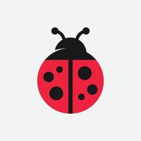 lady insekt vektor ikon, lady insekt logotyp design, söt ikon, enkel ikon, mycket liten logotyp ikon, röd lady insekt tecken, söt färgrik nyckelpiga