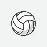 Volleyball-Logo-Element, Vektor-Volleyball-Symbol, Sportschild-Vorlage, Sommer-Strandball, Vektorillustration, Volleyball-Ball-Umrissvektorsymbol vektor