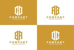 Satz kreatives Monogramm-Logo-Design vektor