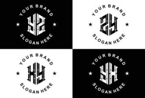 Satz kreatives Monogramm-Logo-Design vektor