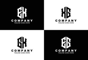 Satz kreatives Monogramm-Logo-Design vektor