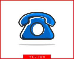 Telefon-Symbol-Vektor-Illustration. Callcenter-App. Telefonsymbole im trendigen flachen Stil. kontaktieren sie uns linie silhouette. vektor