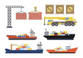 Flat Versand Logistische Vektoren
