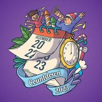 Countdown-Feier-Konzept für das neue Jahr vektor