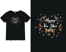 T-Shirt des neuen Jahres 2023 vektor