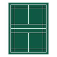 badminton domstol i platt design på vit bakgrund. vektor illustration. eps 10.