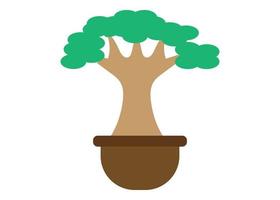 Bonsai-Symbol-Logo-Design-Vorlagenvektor isoliert vektor