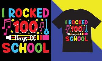 100 Tage Schul-T-Shirt-Design. vektor