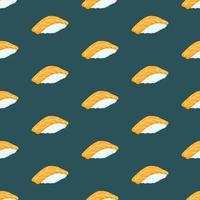 sömlös mönster med sushi med lax. vektor illustration
