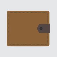 Geldbeutel-Symbol-Vektor-Illustration. Schilderdesign aus Leder auf eps. vektor