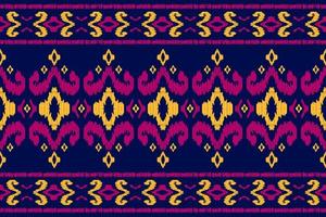 schöne Teppich-Ikat-Kunst. geometrisches ethnisches nahtloses Muster im Stammes-. amerikanischer, mexikanischer Stil. vektor